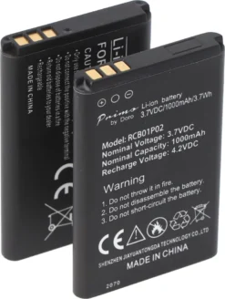 Akku Passend Für Primo By Doro Li-ion Battery 3.7VDC 1200mAh 4,4Wh RCB01P02 -Elektronikpunkt 469277fff4bf7e21069c2e2bc0d3c474