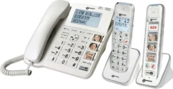Geemarc PACK SENIOR 295 Verstärktes Schnurgebundenes 30 DB Seniorentelefon (+Anrufbeantworter) Und 2 Zusatz-Dect-Telefone (mit Und Ohne Fototasten) - Deutsche Version 11 Geemarc PACK SENIOR 295 Verstärktes Schnurgebundenes 30 DB Seniorentelefon (+Anrufbeantworter) Und 2 Zusatz-Dect-Telefone (mit Und Ohne Fototasten) - Deutsche Version -Elektronikpunkt 47a070f03b2845e09e0e84491ef524ec