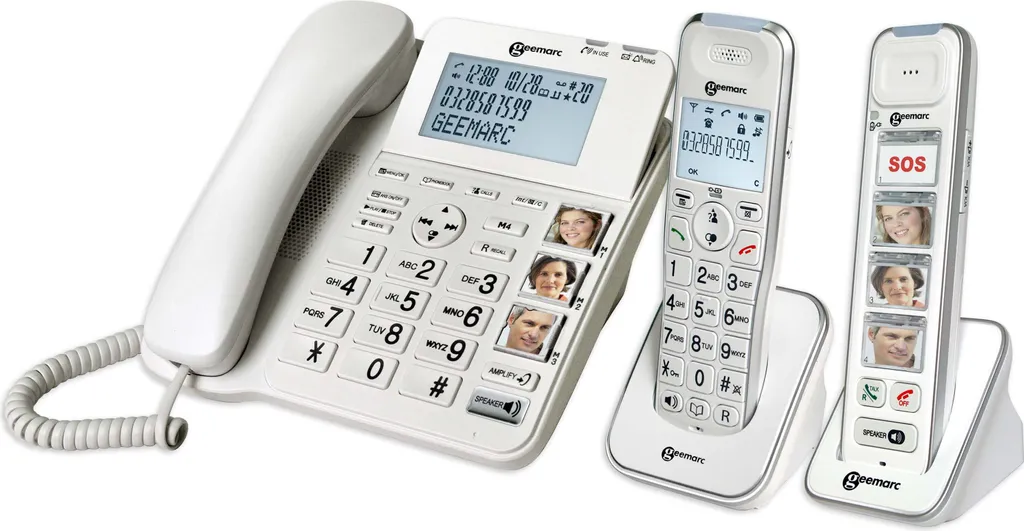 Geemarc PACK SENIOR 295 Verstärktes Schnurgebundenes 30 DB Seniorentelefon (+Anrufbeantworter) Und 2 Zusatz-Dect-Telefone (mit Und Ohne Fototasten) - Deutsche Version 6 Geemarc PACK SENIOR 295 Verstärktes Schnurgebundenes 30 DB Seniorentelefon (+Anrufbeantworter) Und 2 Zusatz-Dect-Telefone (mit Und Ohne Fototasten) - Deutsche Version – Bild 4