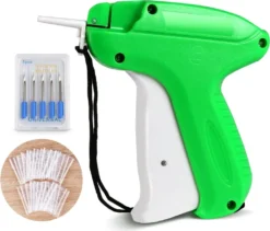 Etikettierpistol Heftpistole Etikettiermaschine+5 Ersatznadeln +1200 Heftfäden Für Kleidung Preisschilder Etiketten Preis Marke Tags Schild Label Hut