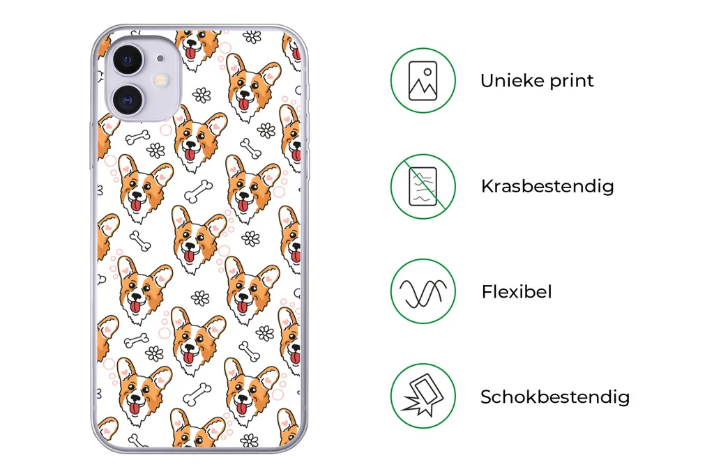 MuchoWow® Handyhülle Schutzhülle Hülle Für IPhone 11 Muster - Hund - Corgi - Jungen - Mädchen - Kinder - Kinder Silikon Softcase Handy Hülle - Handytasche 9 MuchoWow® Handyhülle Schutzhülle Hülle Für IPhone 11 Muster - Hund - Corgi - Jungen - Mädchen - Kinder - Kinder Silikon Softcase Handy Hülle - Handytasche – Bild 7