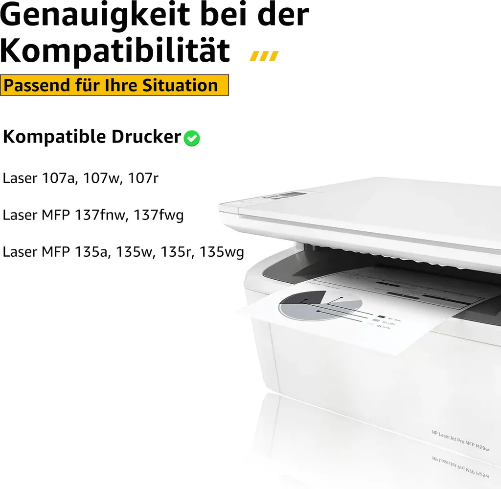CMYBabee Toner Kompatibel Für HP 106A W1106A Laser 107a 107w MFP 135w 135wg 137fnw Mit CHIP 5 CMYBabee Toner Kompatibel Für HP 106A W1106A Laser 107a 107w MFP 135w 135wg 137fnw Mit CHIP – Bild 3