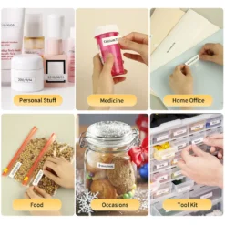 MAKEID Tragbarer Mini-Taschendrucker Thermo-Etikettendruckmaschine Drahtlose BT-Verbindung Mit 1 Rolle Etikettenpapierband Tintenfreier Druck DIY-Aufkleber Kompatibel Mit IOS Android Fuer Home Office Schulreisen -Elektronikpunkt 4b9822c9d3e225678c7a986c115bbff0