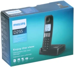 Philips D2551B / 01- Schnurloses DECT-Telefon Mit 1 Mobilteil Mit Anrufbeantworter, 50 Namen / Nummern Und Anrufer-ID - Schwarz -Elektronikpunkt 4c0ee657a230c260fce7467a60271a51