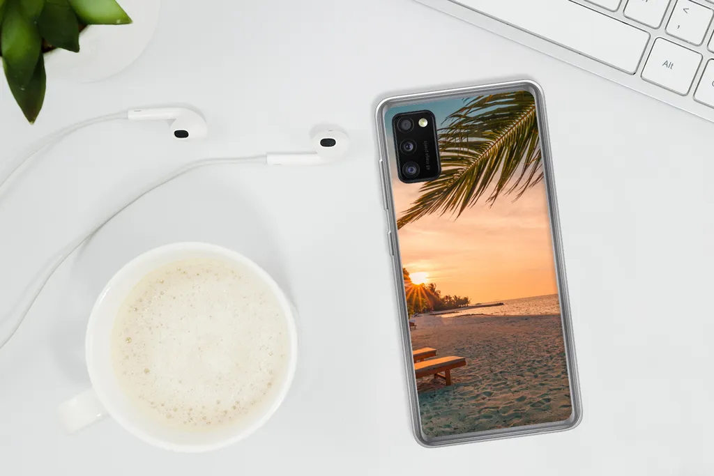 MuchoWow® Handyhülle Schutzhülle Hülle Für Samsung Galaxy A41 Strand - Strandkorb - Sonnenuntergang Silikon Softcase Handy Hülle - Mobiltelefon 8 MuchoWow® Handyhülle Schutzhülle Hülle Für Samsung Galaxy A41 Strand - Strandkorb - Sonnenuntergang Silikon Softcase Handy Hülle - Mobiltelefon – Bild 6