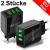 Melario 2 Stücke Schnell Ladegerät Stecker 3x USB Port 5V 3A Netzteil Adapter Für Handy PC Tablet -Elektronikpunkt 4d4709f5f62f3567b872ae9b9548d475