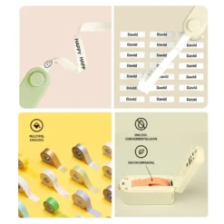 MAKEID Tragbarer Mini-Taschendrucker Thermo-Etikettendruckmaschine Drahtlose BT-Verbindung Mit 1 Rolle Etikettenpapierband Tintenfreier Druck DIY-Aufkleber Kompatibel Mit IOS Android Fuer Home Office Schulreisen -Elektronikpunkt 4d4f850af8e76eaa4a3525fd0e5f2276