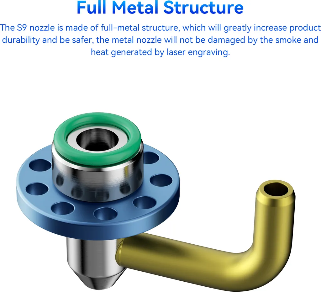 SCULPFUN Air Assist Nozzle Kit (mit 220V, 30L/Min Luftunterstützung), Für S9 90W SCULPFUN Graviermaschinen,5W Optischer Leistung Gravier Maschine(EU Plug) 11 SCULPFUN Air Assist Nozzle Kit (mit 220V, 30L/Min Luftunterstützung), Für S9 90W SCULPFUN Graviermaschinen,5W Optischer Leistung Gravier Maschine(EU Plug) – Bild 9
