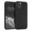 Kwmobile Hülle Kompatibel Mit Apple IPhone 12 / 12 Pro - Handyhülle Handy Cover - Kunstleder Mit Kartenfach Schwarz