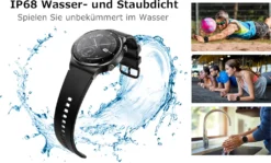 Blackview R7 Pro - Verbundene Uhr Für Männer Und Frauen - Wasserdichte Smartwatch IP68 - Metallrahmen & Robustes Corning-Glas - Fitnessuhr Mit Herzfrequenz, Blutsauerstoff & Schlafen - Schwarz -Elektronikpunkt 514da782ba241b1e91a038f2e230eb6e