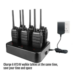 Retevis RT24V Freenet Funkgeräte Set, Professionelle PMR Funkgerät Großer Reichweite, Walkie Talkie Mit Headset 6-Wege-Ladegerät, 6 Kanäle Für Security, Polizei, Veranstaltung(6 Stück, Schwarz) -Elektronikpunkt 540f528c04d33057ce9e8928b79e7093