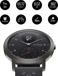 Withings Steel HR Sport Multi-Sport Hybrid Smartwatch GPS Schwarz -Elektronikpunkt 542895480dbe5617199662cedb35b0bd