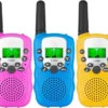 3er Pack Walkie Talkies, 22-Kanal-Funkgerät Mit Beleuchteter LCD-Taschenlampe, 3-Meilen-Reichweite Für Kinder, Outdoor-Abenteuer, Camping, Wandern