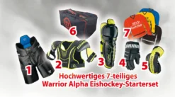 Warrior ALPHA Eishockey Starterset Senior Zum Monsterpreis, Größe:XL