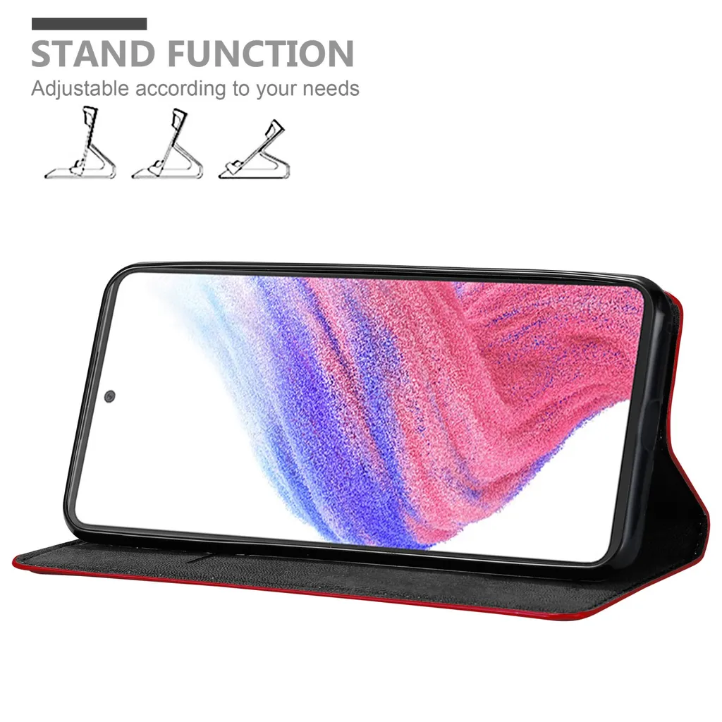 Cadorabo Hülle Für Samsung Galaxy A53 5G Schutz Hülle In Rot Handyhülle Etui Case Cover Magnetverschluss 4 Cadorabo Hülle Für Samsung Galaxy A53 5G Schutz Hülle In Rot Handyhülle Etui Case Cover Magnetverschluss – Bild 2