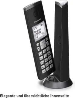 Panasonic KX-TGK220 DECT-Telefon Schwarz Anrufer-Identifikation - Plug-Type C (EU) -Elektronikpunkt 551e49296275a96e3883558aebf71a6b