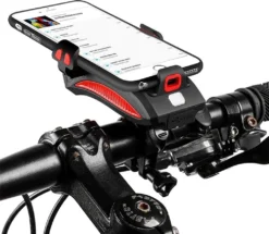 Fahrrad Handyhalterung Mit LED Lampe Universal Bike Halterung Smartphone Lenker Halter Für Handy Smartphone 360° Drehbar Schwarz Motorrad Scooter IPhone Samsung Retoo -Elektronikpunkt 55deec1995c3513de08ee63f5b986efd