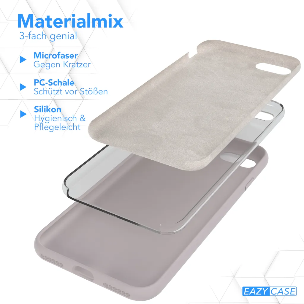 EAZY CASE Silikon Hülle Kompatibel Mit Apple IPhone SE (2022/2020) / IPhone 8 / 7, Slimcover Mit Kameraschutz, Silikonhülle, Schutzhülle, Bumper, Handy Case, Hülle, Silicon Case, Rosa Braun 6 EAZY CASE Silikon Hülle Kompatibel Mit Apple IPhone SE (2022/2020) / IPhone 8 / 7, Slimcover Mit Kameraschutz, Silikonhülle, Schutzhülle, Bumper, Handy Case, Hülle, Silicon Case, Rosa Braun – Bild 5