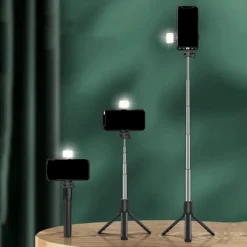 2023 Bluetooth Wireless Selfie Stick Mini Ausziehbares Einbeinstativ Mit Fernauslöser Mit Fülllicht Für Android Phone Ios Schwarz -Elektronikpunkt 58907a58c1d248fad1e3d393ff54afa5