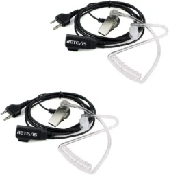 Retevis Funkgeräte Headset 2 Pin Kompatibel Mit Walkie Talkie Midland G7 G9 G6 GXT250 GXT325 GXT550 GXT650 LXT80 LXT112 Alan39 Alan507 Funkgeräte Covert Akustische Rohr Ohrhörer Kopfhörer (2 STK.)