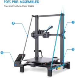 Longer Aufgerüstet LK5 Pro 3D Drucker, Verbessertes Doppelgebläse-Kit, Abnehmbare Carborundum Glasplattform, Druckgröße 300 X 300 X 400mm, Silent Motherboard, Open Source -Elektronikpunkt 5af2dfe8c73345782c16ede5feda1ef6