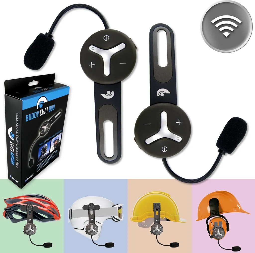 BuddyChat Duo Bluetooth Intercom Helm Headset Freisprechanlage Funkgerät 1000m 3 BuddyChat Duo Bluetooth Intercom Helm Headset Freisprechanlage Funkgerät 1000m