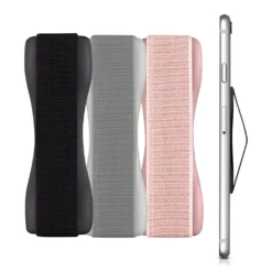Kwmobile Smartphone Fingerhalter 3 Set - Handy Halter Griff Halterung Einhandbedienung - 3x Handyhalter In Schwarz Silber Rosegold