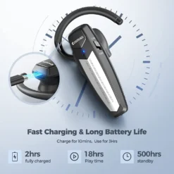 Business Style Bluetooth Ohrhörer V5.0, Bluetooth Headset Freisprecheinrichtung Mit 18H HD Telefonanruf & CVC8.0 Noise Cancelling Dual Mikrofon -Elektronikpunkt 5bf882aea7d36d4e96f90333d3410794