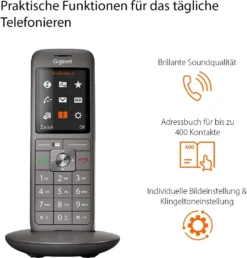 GIGASET CL 660 A Mit Box 200 Anthrazit Schnurloses Telefon Babyphone-Funktion -Elektronikpunkt 6186319a39ea919323a8155c656b2d66