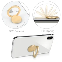 Kwmobile Smartphone Ring Fingerhalter Aus Metall - 360° Drehbare Ringhalter Handy Fingerhalterung Mit Standfunktion - Handyring Halterung Gold -Elektronikpunkt 61e7c8d55254c73530ecf4744912bfe3