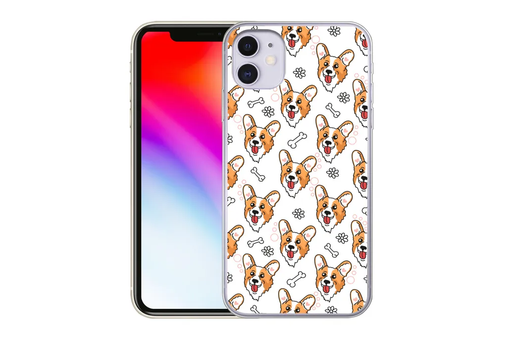 MuchoWow® Handyhülle Schutzhülle Hülle Für IPhone 11 Muster - Hund - Corgi - Jungen - Mädchen - Kinder - Kinder Silikon Softcase Handy Hülle - Handytasche 4 MuchoWow® Handyhülle Schutzhülle Hülle Für IPhone 11 Muster - Hund - Corgi - Jungen - Mädchen - Kinder - Kinder Silikon Softcase Handy Hülle - Handytasche – Bild 2