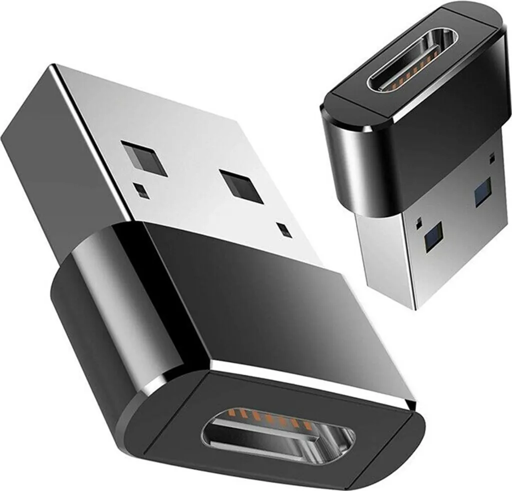 OTB Adapter Slim Kompatibel Zu USB-A 2.0 Stecker Auf USB Type C (USB-C) Buchse - Schwarz 3 OTB Adapter Slim Kompatibel Zu USB-A 2.0 Stecker Auf USB Type C (USB-C) Buchse - Schwarz