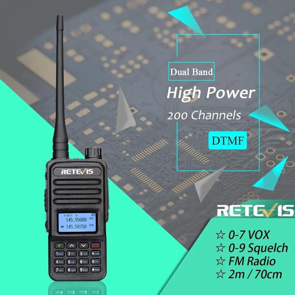 Retevis RT85 Walkie Talkie Dualband, 2m / 70cm Funkgeräte Mit Großer Reichweite, 200 Kanäle DTMF FM Radio, 1400mAh Wiederaufladbare Radio Amateur Mit Notfallalarm Für Sicherheit, Baustelle (Schwarz, 2 Stück) 6 Retevis RT85 Walkie Talkie Dualband, 2m / 70cm Funkgeräte Mit Großer Reichweite, 200 Kanäle DTMF FM Radio, 1400mAh Wiederaufladbare Radio Amateur Mit Notfallalarm Für Sicherheit, Baustelle (Schwarz, 2 Stück) – Bild 4