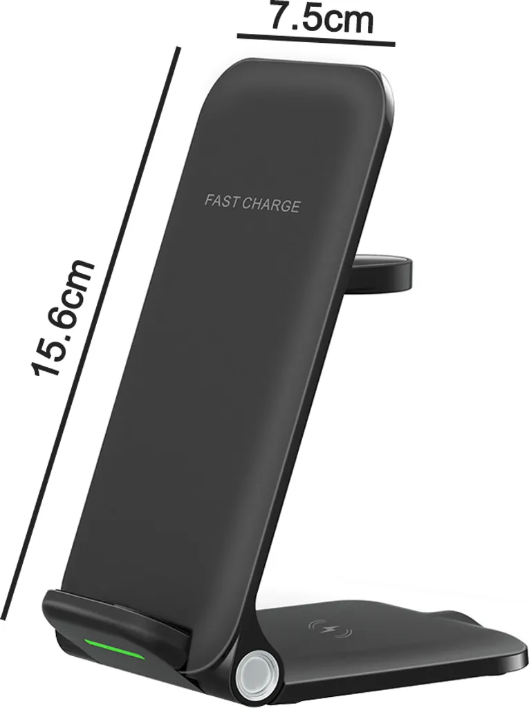 Kabellose 3-in-1-Ladestation, Schneller Kabelloser Ladeständer, Kompatibel Mit IPhone 13/12/11 Pro Max/X/XS/XR Max/8/8 Plus, AirPods 3/2/pro, IWatch 6/5/SE/4/3ColorBlack) 7 Kabellose 3-in-1-Ladestation, Schneller Kabelloser Ladeständer, Kompatibel Mit IPhone 13/12/11 Pro Max/X/XS/XR Max/8/8 Plus, AirPods 3/2/pro, IWatch 6/5/SE/4/3ColorBlack) – Bild 5