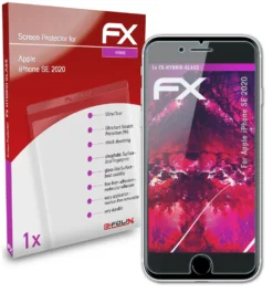 AtFoliX FX-Hybrid-Glass Panzerfolie Kompatibel Mit Apple IPhone SE (2020) Glasfolie