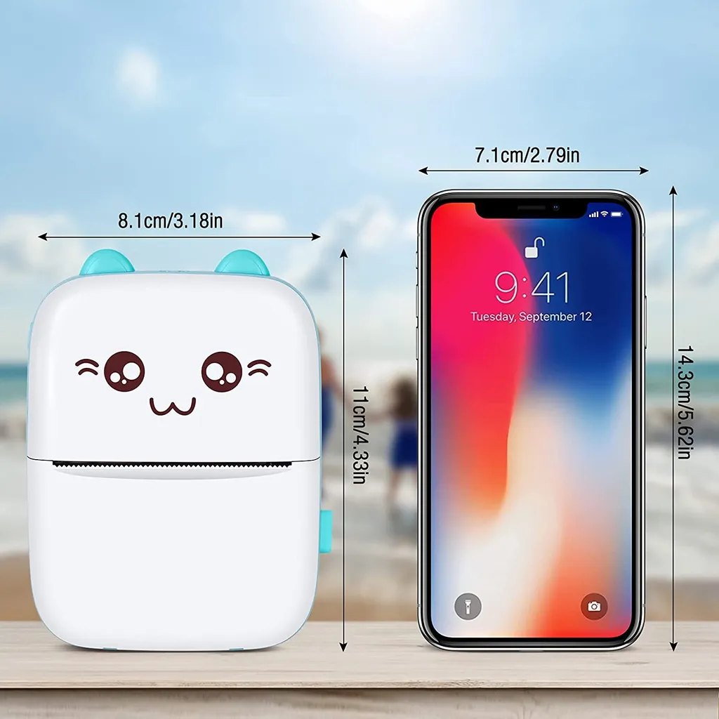 Mini Drucker, Taschendrucker, Thermofotodrucker, Tragbarer Mini Fotodrucker, Mobiler Fotodrucker Für Smartphone Bluetooth, Kompatibel Mit Android- Und 5 Mini Drucker, Taschendrucker, Thermofotodrucker, Tragbarer Mini Fotodrucker, Mobiler Fotodrucker Für Smartphone Bluetooth, Kompatibel Mit Android- Und – Bild 3