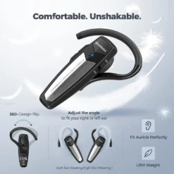 Business Style Bluetooth Ohrhörer V5.0, Bluetooth Headset Freisprecheinrichtung Mit 18H HD Telefonanruf & CVC8.0 Noise Cancelling Dual Mikrofon -Elektronikpunkt 68407cbc4ecde708ccbbe7140cb23640