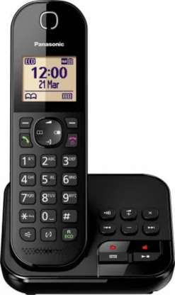 Panasonic Festnetztelefon KX-TGC420, Anrufbeantworter, Farbe: Schwarz