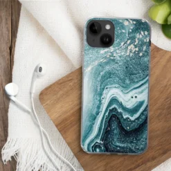 MuchoWow® Handyhülle Schutzhülle Hülle Für Apple IPhone 14 Plus - Soft Case Naturstein - Glitter - Muster Silikon Softcase Handy Hülle - Ildung -Elektronikpunkt 68a16e2490b7f22a473a649cee2c27cd