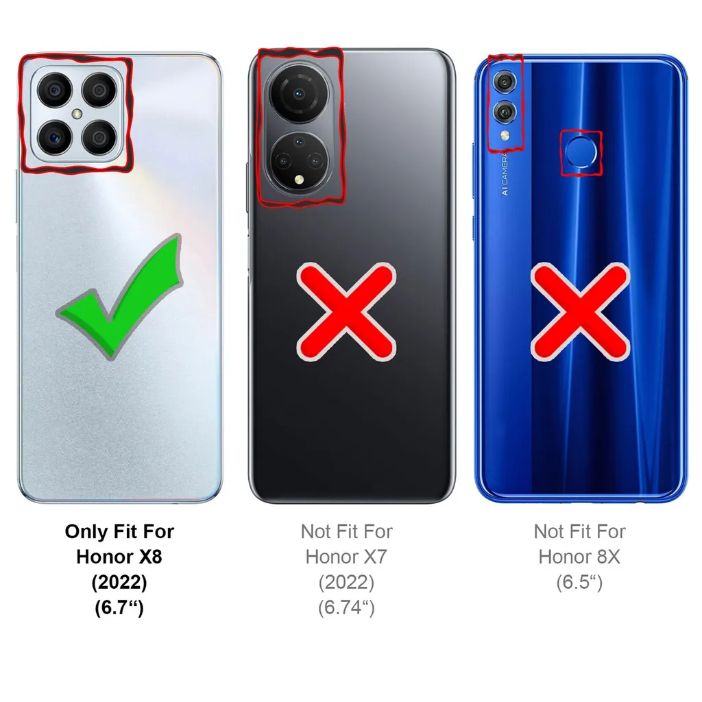 Book Case Für Honor X8 Hülle Flip Cover Handy Tasche Schutz Hülle Etui 5 Book Case Für Honor X8 Hülle Flip Cover Handy Tasche Schutz Hülle Etui – Bild 3