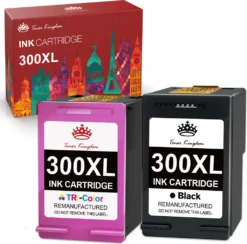 Druckerpatronen HP 300XL Für 300 XL Schwarz/dreifarbig DeskJet F4275 F2492 F4210 F4224 F4272 F4280 D1658 Envy 110 E-All-in-One 110 Series PhotoSmart C4610 C4635，2er-pack