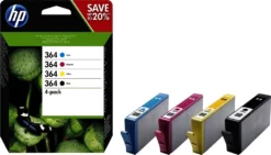 HP 364 4er-Pack Schwarz/Cyan/Magenta/Gelb Original Tintenpatronen