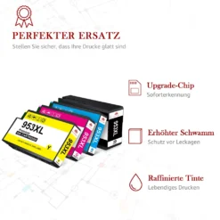 Toner Kingdom 4Pack Druckerpatronen Für HP 953 953XL Kompatibel Mit OfficeJet Pro 7720 7740 8210 8720 8710 7730 8218 8715 8718 8725 8728 8730 8740 11 Toner Kingdom 4Pack Druckerpatronen Für HP 953 953XL Kompatibel Mit OfficeJet Pro 7720 7740 8210 8720 8710 7730 8218 8715 8718 8725 8728 8730 8740 -Elektronikpunkt 6e21520769a73383d93bddc4284bd496