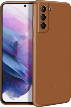 Samsung Galaxy S21 Hülle - Echtleder - Samsung Backcover - Braun -Elektronikpunkt 7137ab1f9ce840a0b6f3b8d550589c58