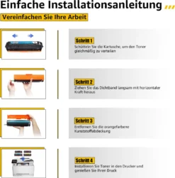 CMYBabee HP 201A Kompatible Toner Für HP 201X CF400X CF401X CF402X CF403X Color Laserjet Pro MFP M277dw M252dw M277n M277 27dw M274n (Schwarz Cyan Gelb Magenta, 4er Pack) -Elektronikpunkt 71a9a4af2f62fe2961bbfa5b18dc4c29