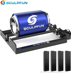 SCULPFUN Rotationswalze Für Zylindrische Objekte Mit 360° Drehbarer Gravierachse 6-150 Mm