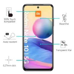 Schutzfolie Für Xiaomi Redmi Note 10 5G Handyfolie Panzer Schutz Glas Folie Displayschutz -Elektronikpunkt 76f836b4a1f80764b513e53b909689cc