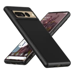 Für Google Pixel 7 Pro Silikoncase TPU Schutz Schwarz Handy Tasche Hülle Cover Etui Zubehör Neu