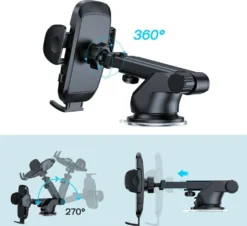 Joyroom Autotelefonhalter Mit Ausziehbarem Teleskoparm Für Armaturenbrett Und Windschutzscheibe Schwarz (JR-ZS259) -Elektronikpunkt 77e2b708003a5ed58a63c2a6064b64fb