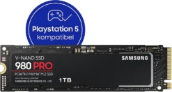 Samsung M.2 SSD 980 Pro, 1 TB, NVMe, 2280 -Elektronikpunkt 780e795c06df3a8f8b21667dad118849